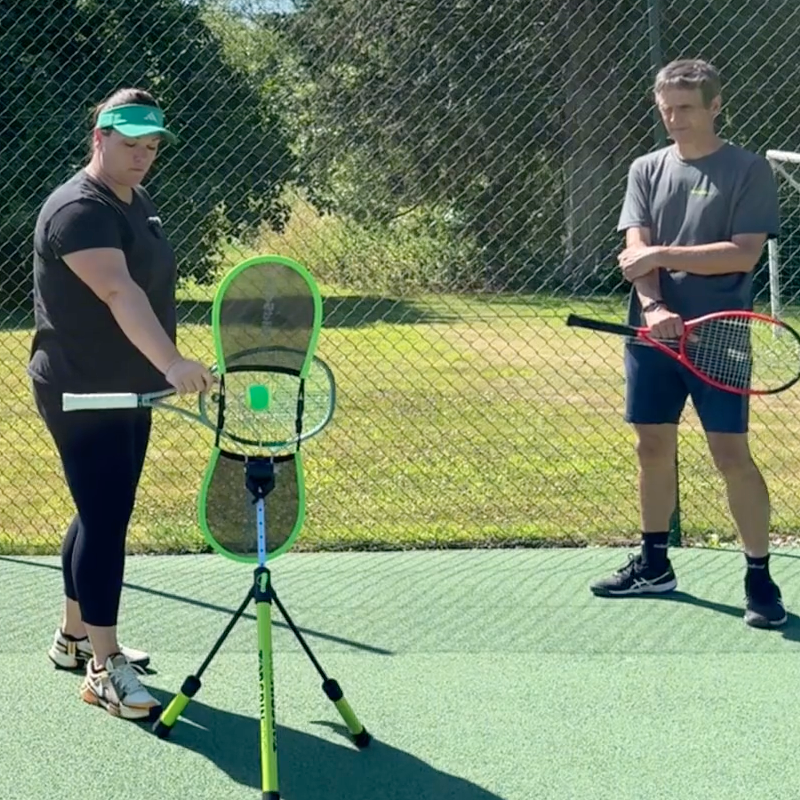 One-handed backhand demonstration with TopspinPro